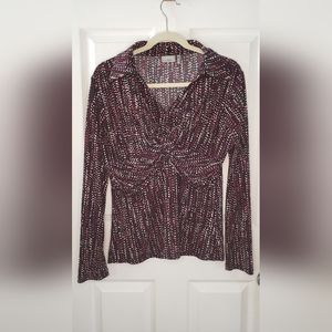 Nicole Miller, Size Large Color Burgundy